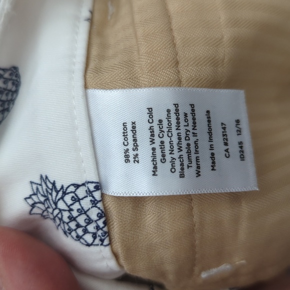 Talbots The Perfect Crop Curvy, pineapple chino pants, size 4 - Picture 10 of 10